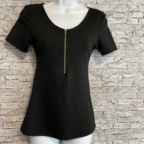 COPY - Danbee Vintage Classy top with gold zipper - Picture 3 of 7